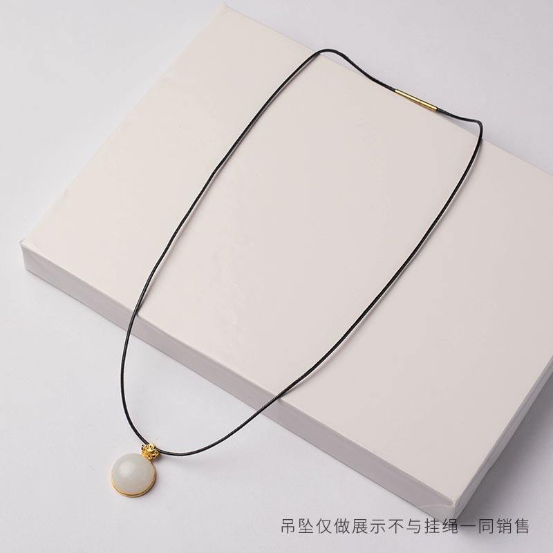 细款皮绳翡翠项链绳黄金吊坠挂绳图片