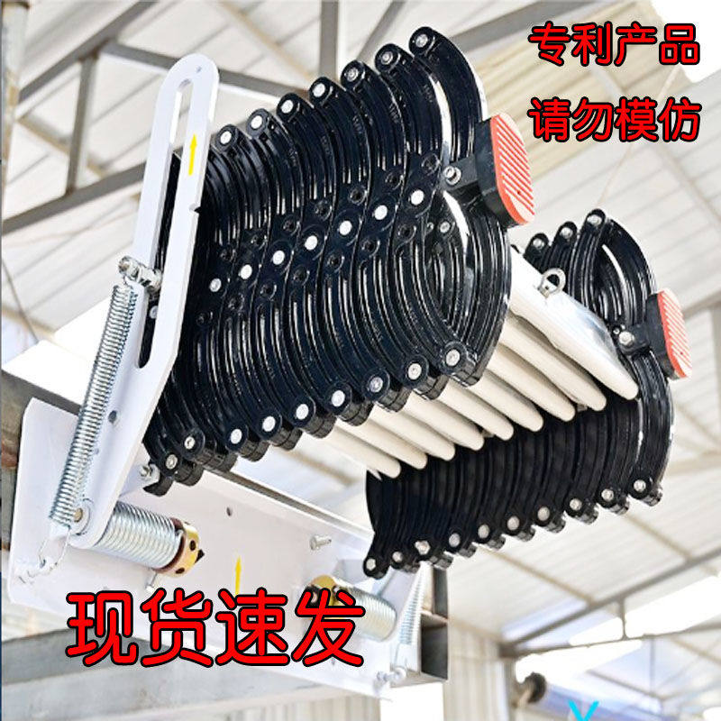 壁挂阁楼伸缩楼梯家用加厚隐形伸拉梯室内外挂壁折叠别墅复式梯子