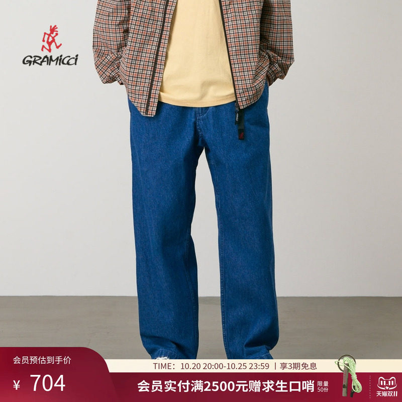 Gramicci小野人美式工装宽松直筒牛仔长裤G6SM-P086