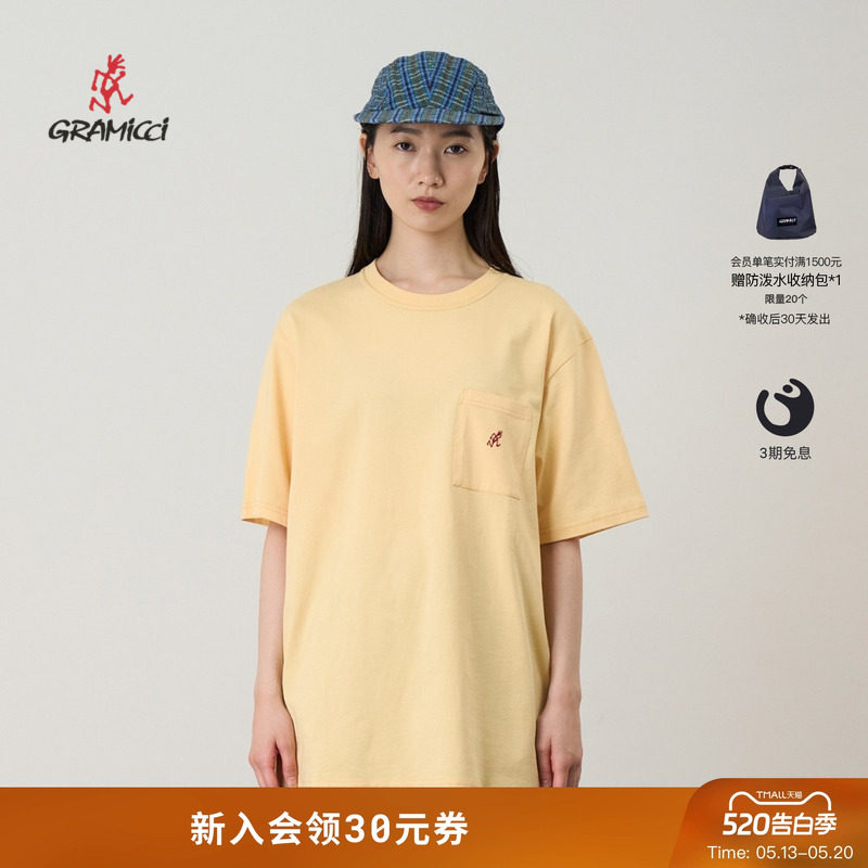 【26新款】GRAMICCI小野人男女刺绣圆领短袖情侣装T恤G3