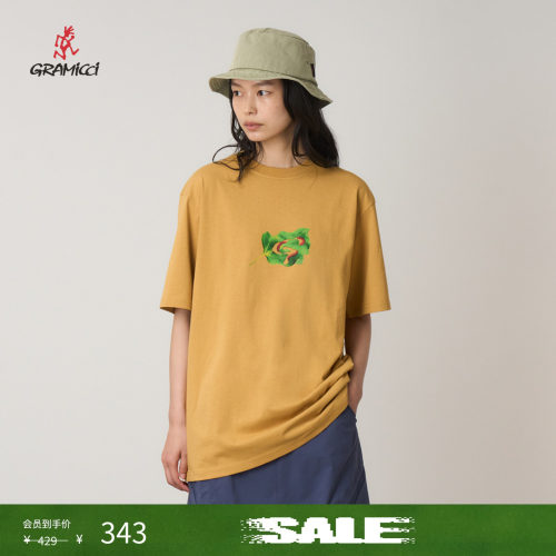 【季末折扣】GRAMICCI小野人休闲图案印花T恤纯棉短袖G5FU-T084