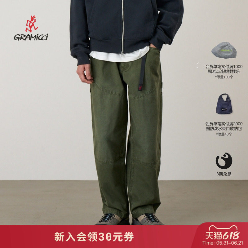 【26新款】GRAMICCI小野人男款帆布复古工装宽松长裤子G6