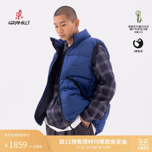 Gramicci防泼水羽绒马甲男士外套