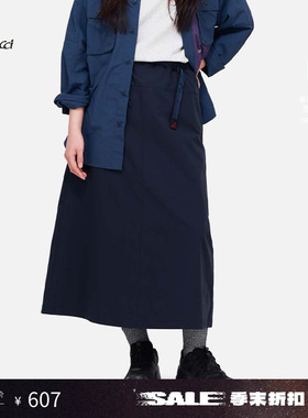 【25春】GRAMICCI小野人新品防泼水A形长半裙SK063百搭个性半身裙