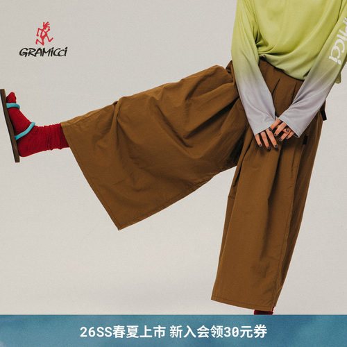 26新款小野人休闲阔腿裤裙女