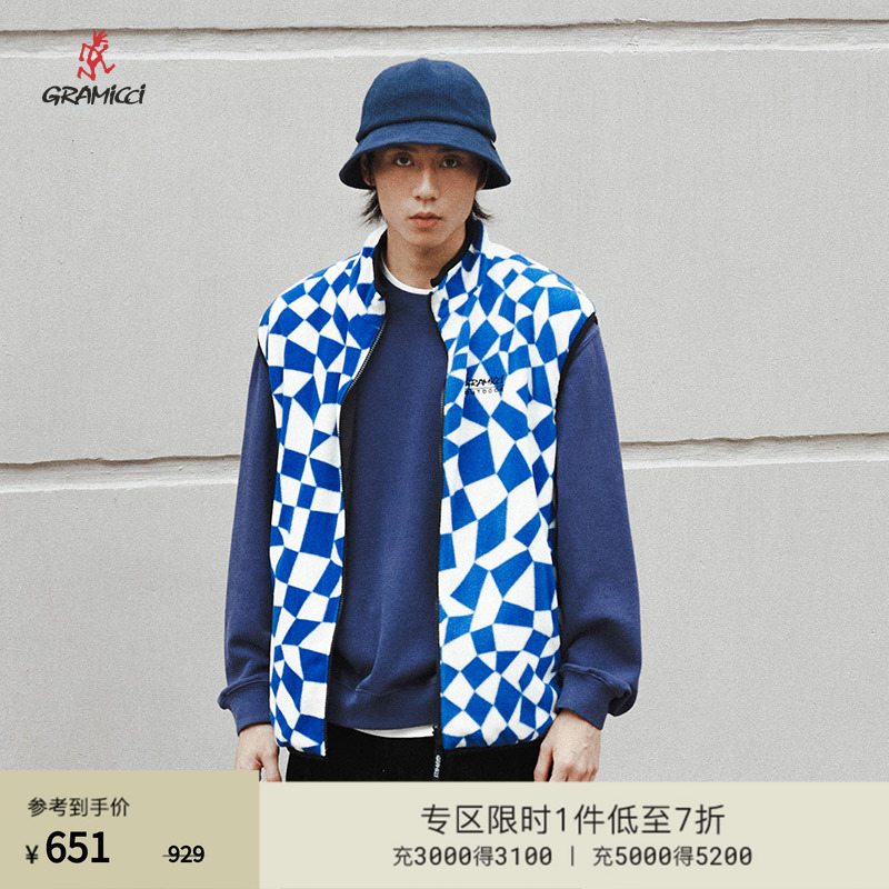 GRAMICCI小野人 男女同款两面穿情侣外套背心G2FU-J041