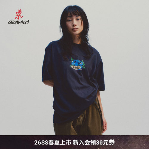 【26新款】GRAMICCI小野人男女同款宽松休闲纯棉短袖T恤G6SU-T091