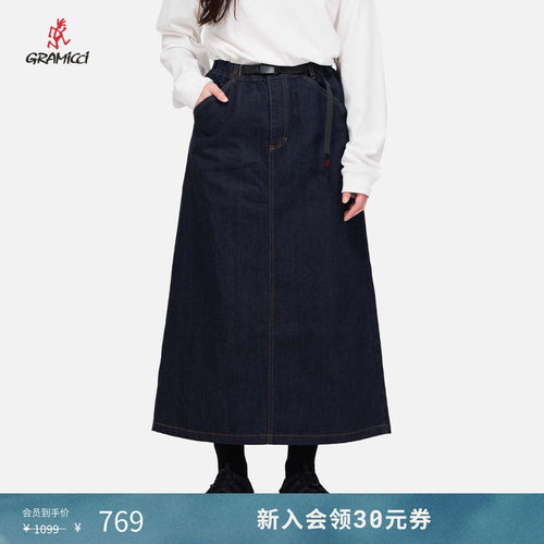 GRAMICCI小野人春日穿搭牛仔百搭休闲个性半身裙子女G5SW-SK088