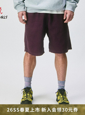【26新款】GRAMICCI小野人男士棉麻斜纹宽松休闲短裤子G5SM-P067