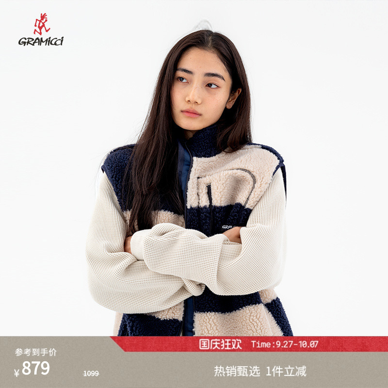 GRAMICCI小野人男女款休闲马甲J021羊羔绒保暖舒适马甲