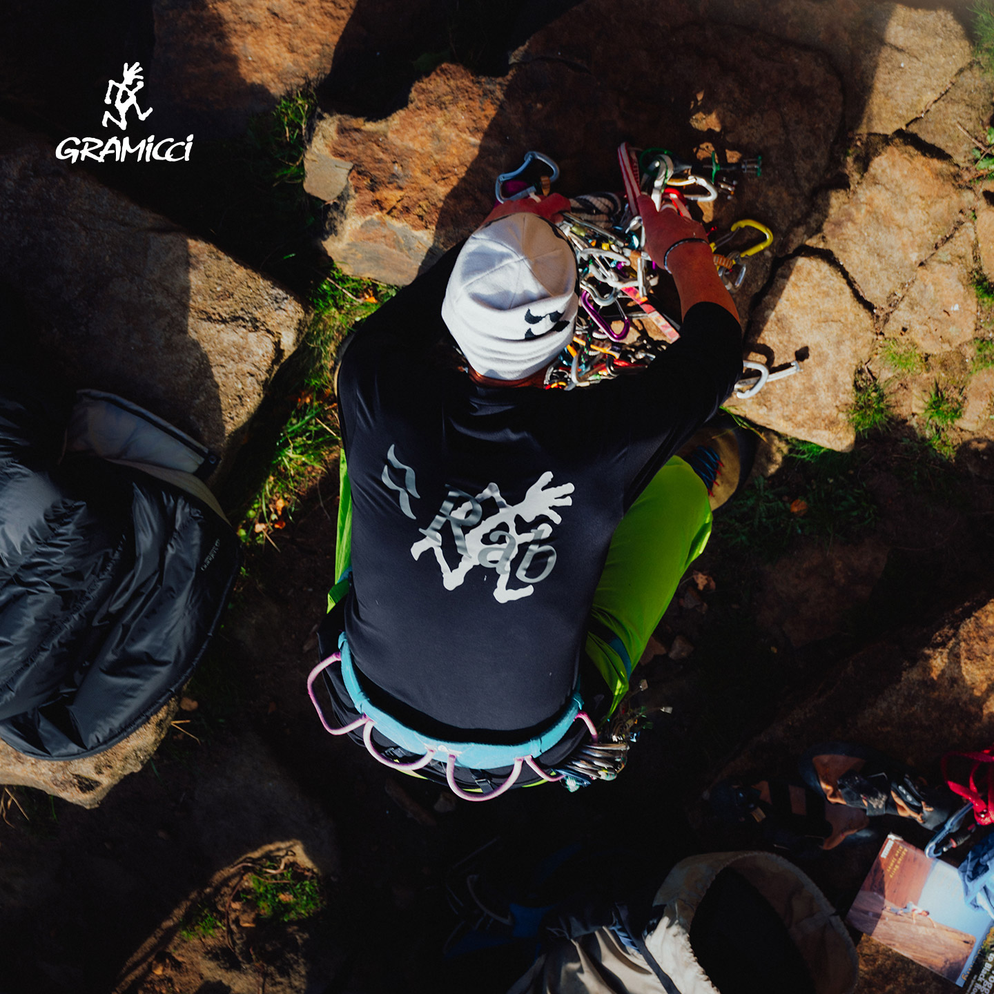 【RAB联名】GRAMICCI小野人男士休闲LOGO印花设计长袖T恤QCC-65