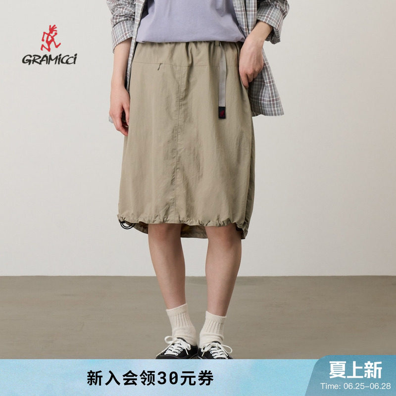 【26新款】GRAMICCI小野人春夏防晒女款尼龙中长短裙子G6