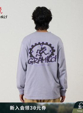 【26新款】GRAMICCI小野人男女同款图案印花针织长袖T恤G6SU-T101