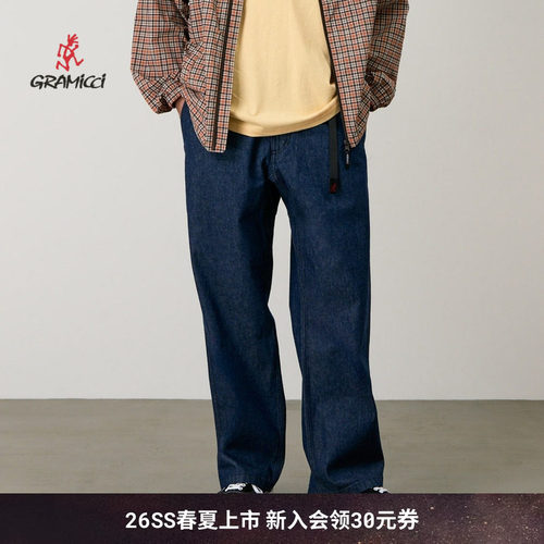 【26新款】GRAMICCI小野人美式工装宽松直筒牛仔长裤男G6SM-P086