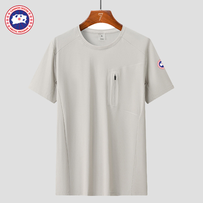 加拿大CAMAOH GOOSE大鹅男士T恤夏季新款情侣冰丝速干短袖宽松潮