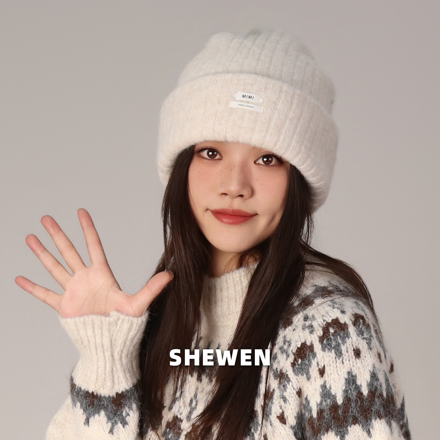 加厚粗针织毛线帽秋冬冷帽