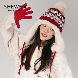 加厚加绒冬季保暖帽子女旅游新疆漠河长白山护耳骑行防寒雷锋帽男