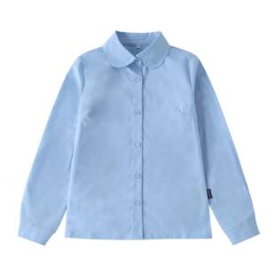 小学生英伦校服儿童衬衫T恤班服女童长袖打底蓝色衬衫纯棉园服T