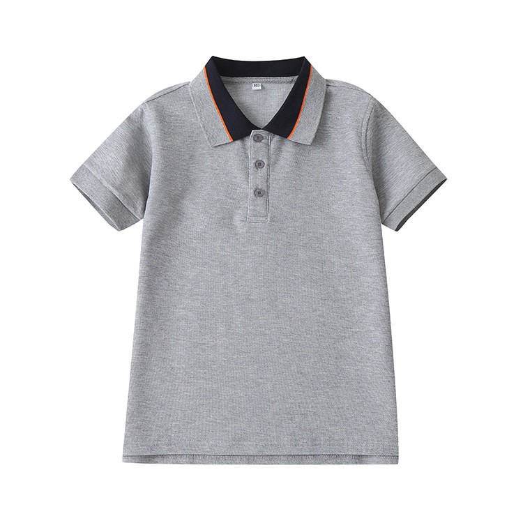 英伦风POLO衫校服学院风园服男童短袖 棉质夏季翻领T恤T