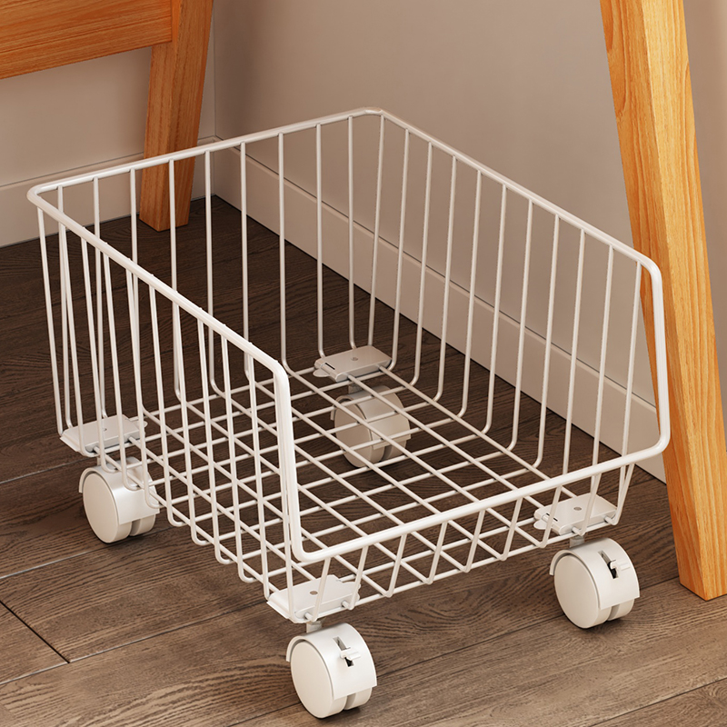 宿舍桌下书包置物架放置神器篮筐可移动存放收纳层架子卧室箱带滑