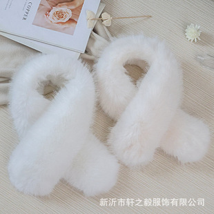 加厚大双面百搭气质保暖仿皮草围巾毛领韩版 狐狸毛围巾女冬季 新款