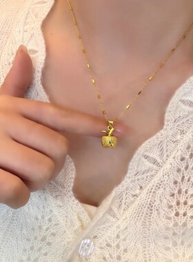 新款高级感苹果吊坠新款气质轻奢项链女新年百搭饰品配饰礼物现货