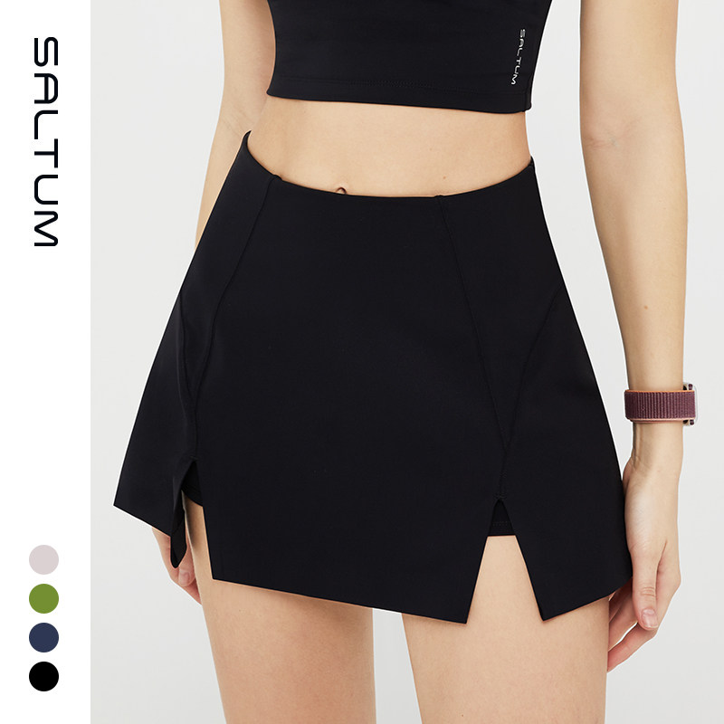 裙裤女运动高腰春夏一体假两件防走光小个子大码多口袋瑜伽网球裙