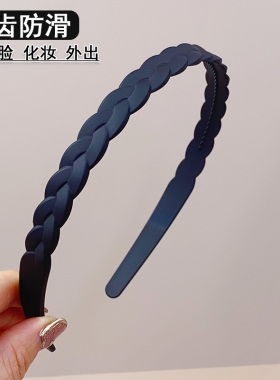 洗脸发箍女儿童带齿防滑压发碎发发带简约妈妈黑色发卡头饰头箍