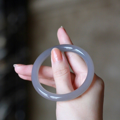 冰底烟紫色和田玉时尚女款