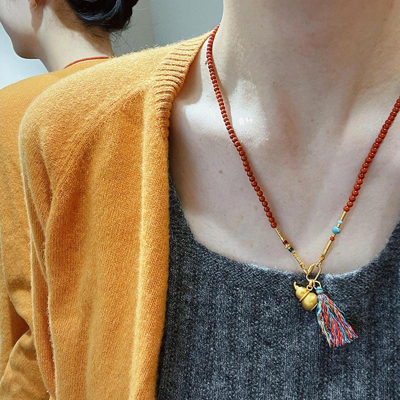 天然南红玛瑙锁骨链本命年万能链