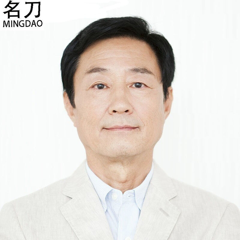 高档名刀中老年假发男中年男士真发假发短发真人发丝分缝款短直发