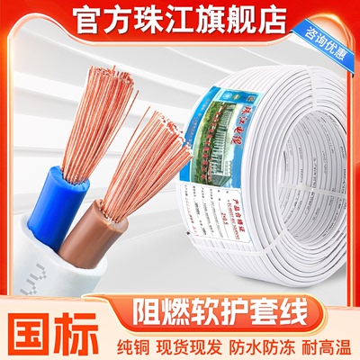 珠江纯铜护套线国标足米