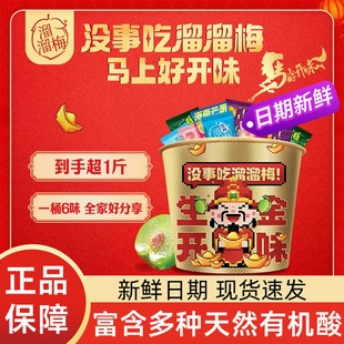 溜溜梅生金开味520克青梅全家桶雪梅脆青梅皇梅西梅梅冻大新年桶