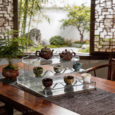 透明亚克力茶具收纳架多层博古架