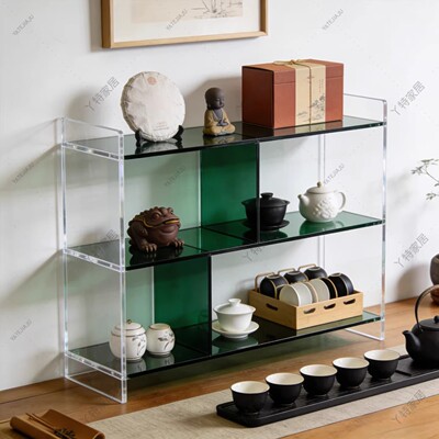 简约风亚克力博古架茶室展示架