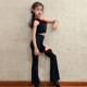FAZ少儿高级感练功服拉丁舞服女童网红专业花边训练裤 表演服 装