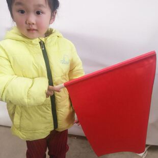 木棒柄儿童幼儿园课间操做早操道具舞蹈红彩旗考级小旗子活动手摇