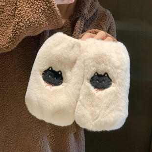 袖套女款冬季学生成人工作防脏套袖上班办公室可爱白色羽绒服护袖