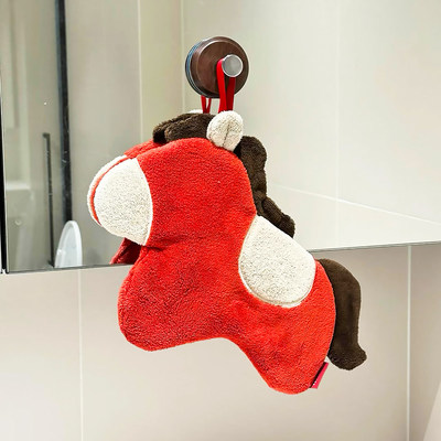 小马擦手巾2026马年吉祥物新年春节浴室卫生间手巾强吸水速干手帕