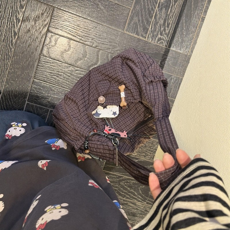 咖色斜挎包帆布包包女款手提通勤单肩包女大容量日常通勤百搭外出