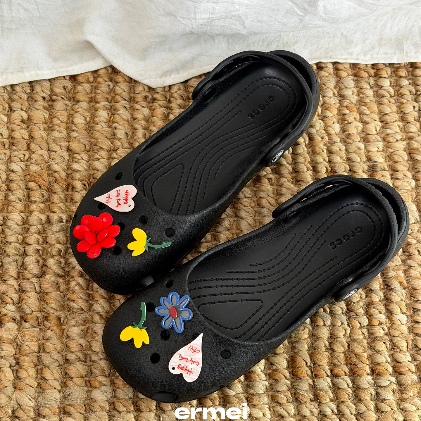 春日花语~适配玛丽珍卡骆驰crocs洞洞鞋配饰鞋花鞋扣芭蕾鞋配件