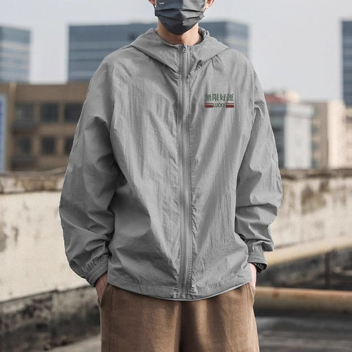 颖膝冰丝防晒服男遮阳防晒夹克潮