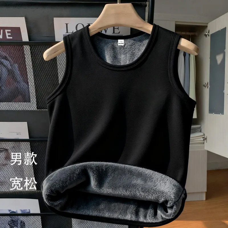 羊羔绒加绒加厚保暖背心男士冬季修身坎肩无袖T恤内搭打底衫上衣,男装,背心,淘宝优惠券,粉丝福利购,淘宝优惠卷