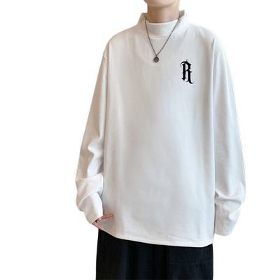 颖膝半高领德绒打底衫男内搭上衣