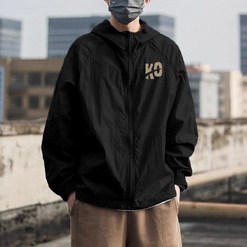 颖膝冰丝透气防晒衣男凉感防晒服