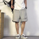 高街宽松刺绣休闲运动五分裤 纯棉重磅短裤 子 2025新款 美式 男士 夏季