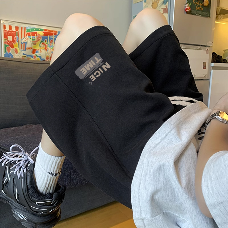 颖膝美式五分短裤男款夏季潮牌