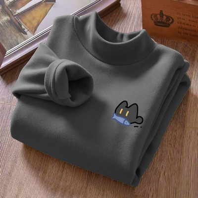 颖膝德绒打底衫男士冬季2025新款