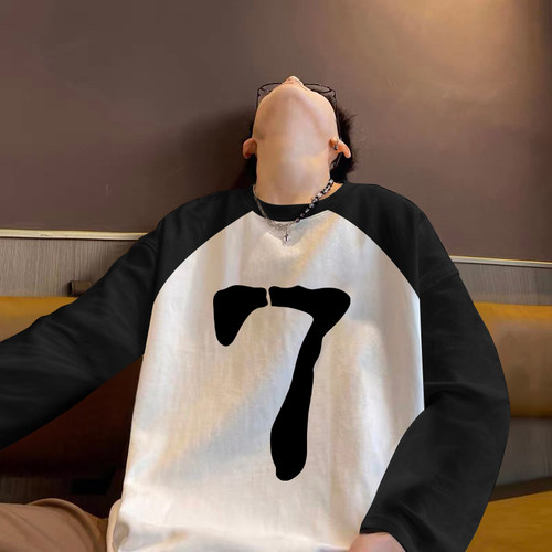 【纯棉面料】青少年撞色拼接长袖