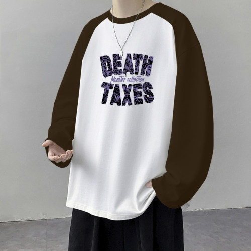 【纯棉面料】青少年撞色拼接长袖